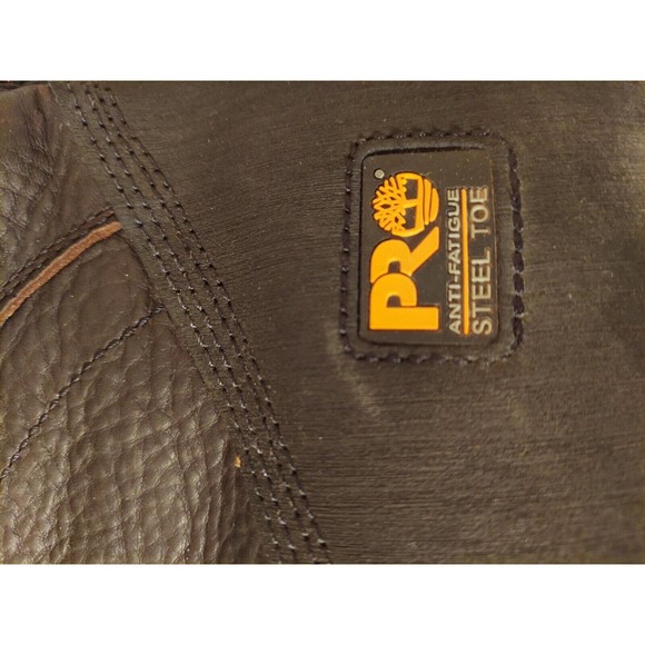 Timberland Pro Men\'s Steel Toe Black And Brown Leather Boots. 14 M. Very Good . main image 12